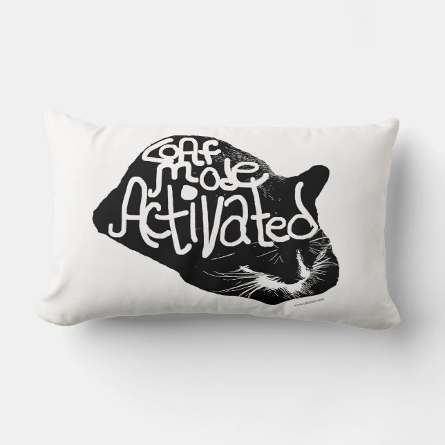 Loaf Mode Activated Cat Funny Humor Art  Lumbar Pillow (Front)