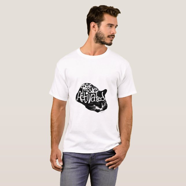 Loaf Mode Activated Lazy Days Relaxed Cat T-Shirt (Front Full)
