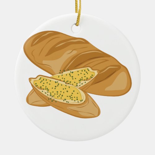 Loaf Of Bread Ceramic Ornament