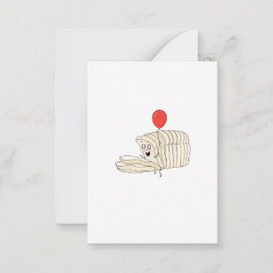Loaf of bread, sliced bread themed note card