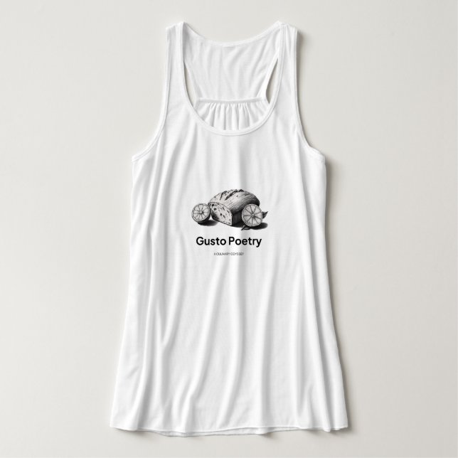 Loaf & Orange Gusto Poetry Tank Top (Design Front)