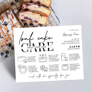 Loaf Pound Cake Minimalist Baker Care Instructions Thank You Card