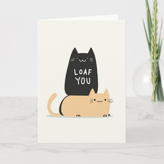 Loaf You Cute Cats Card (Front)