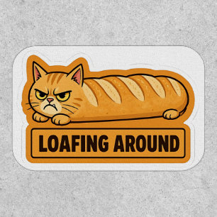 Loafing Around Funny Cat Bread Patch