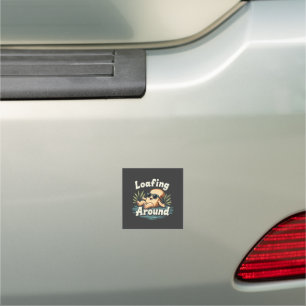 Loafing Around Relaxing Bread Food Lover Car Magnet
