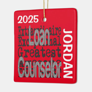Loan Counselor Extraordinaire CUSTOM Ceramic Ornament