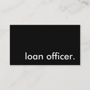 loan officer. business card