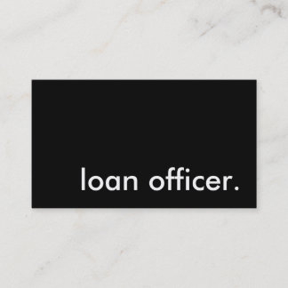 loan officer. business card
