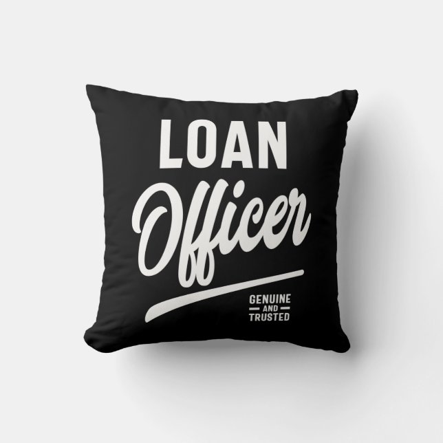 Loan Officer Job Title Gift Throw Pillow (Front)