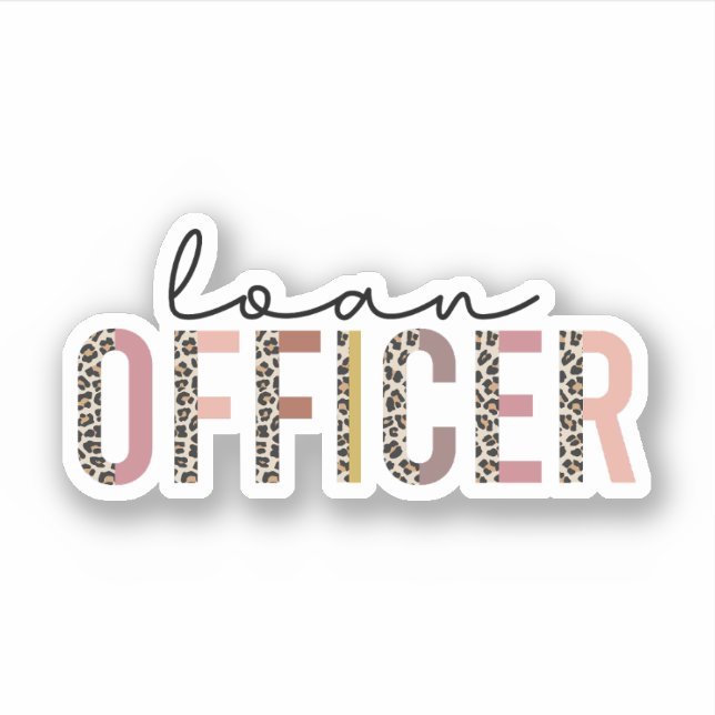 Loan Officer, Mortgage Loan Officer Sticker (Front)