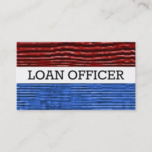 Loan Officer Patriotic Business Card