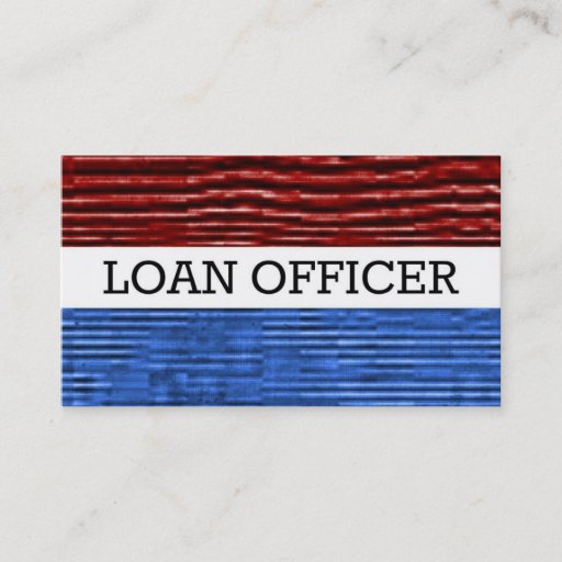 Customizable Loan Officer Patriotic Business Card