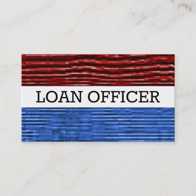 Loan Officer Patriotic Business Card (Front)
