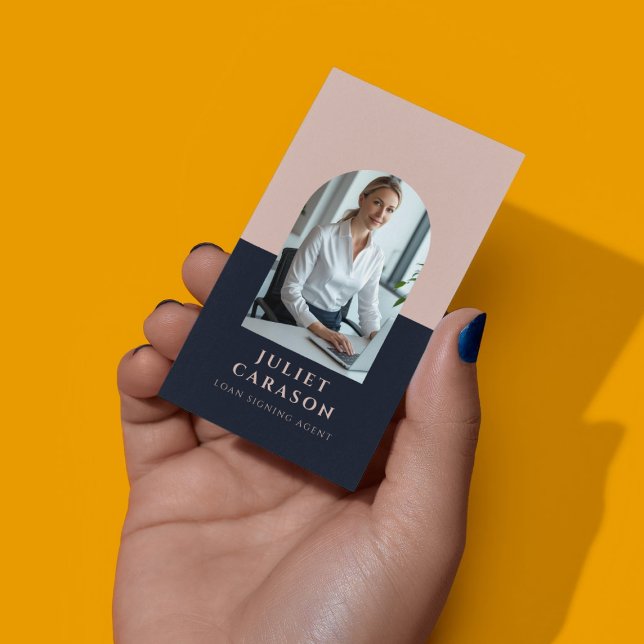 Loan signing agent notary public arch photo  business card (Creator Uploaded)