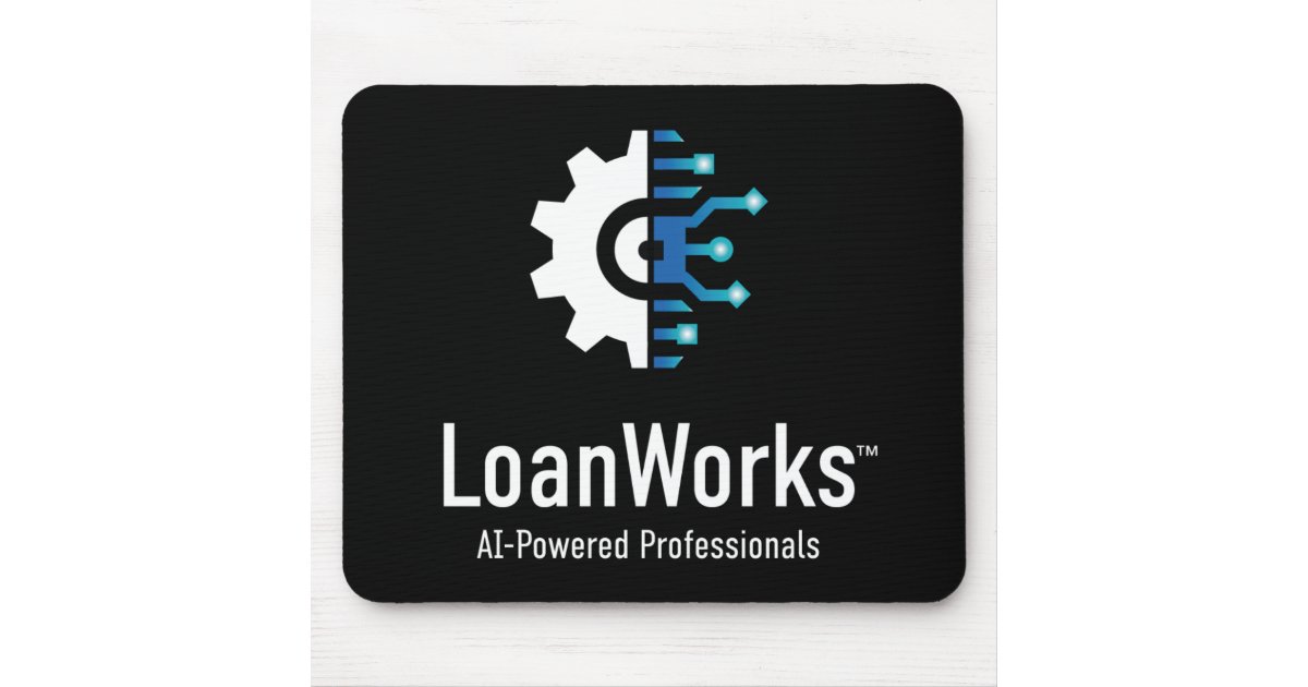 LoanWorks Pro Mouse Pad Black Zazzle