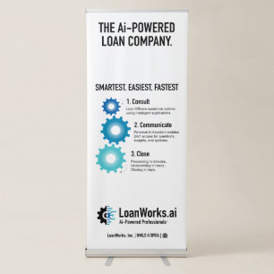 LoanWorks Process Vertical Retractable Banner