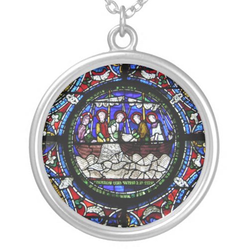 Loaves and Fishes Miracle Silver Plated Necklace