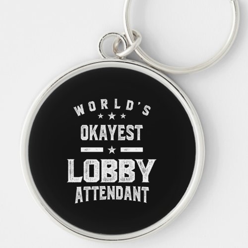 Lobby Attendant Job Title Gift Keychain