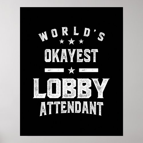 Lobby Attendant Job Title Gift Poster