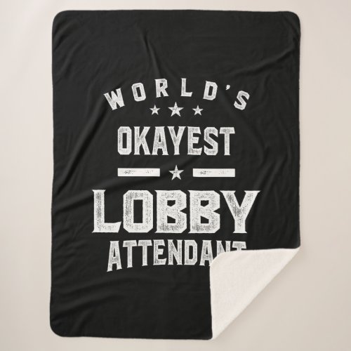 Lobby Attendant Job Title Gift Sherpa Blanket