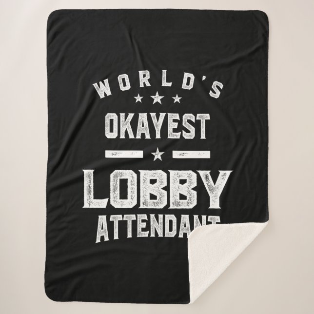 Lobby Attendant Job Title Gift Sherpa Blanket (Front)