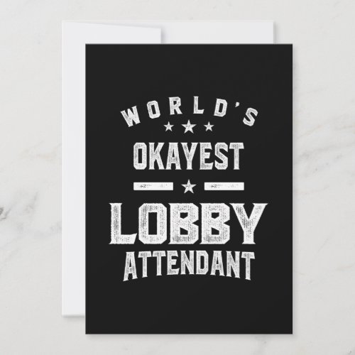 Lobby Attendant Job Title Gift Thank You Card