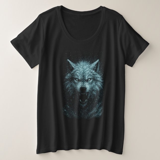 Lobo de nieve plus size T-Shirt (Design Front)