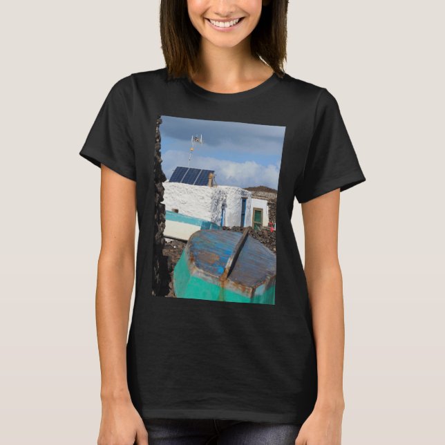 Lobos Island Fishing Cottages Vertical Sticker  T-Shirt (Front)