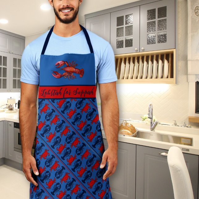 Lobser For Supper Pattern Bib Apron (Creator Uploaded)