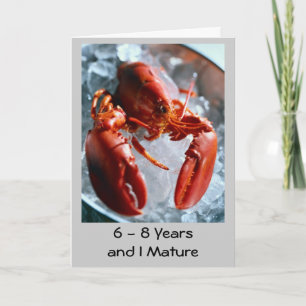 "LOBSTER **50th** BIRTHDAY HUMOR" Card