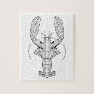 Lobster Adult Coloring Puzzle