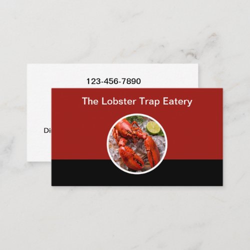 Lobster And Seafood Restaurant Theme Business Card