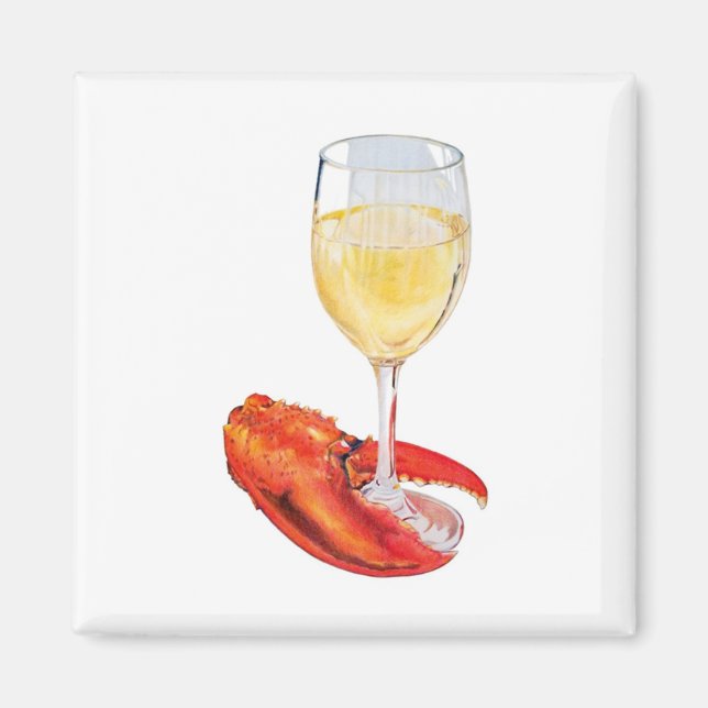 Lobster and Wine Magnet (Front)