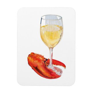 Lobster and Wine Magnet