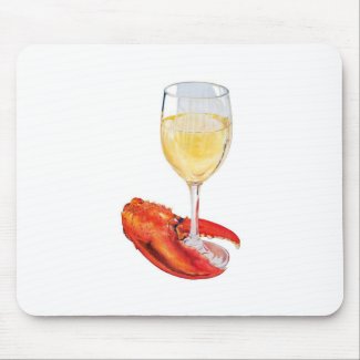 Lobster and Wine Mouse Pad