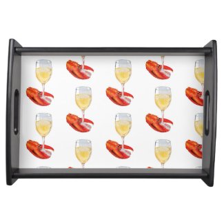 Lobster and Wine Serving Tray