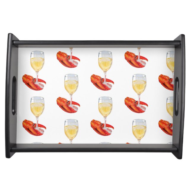 Lobster and Wine Serving Tray (Front)