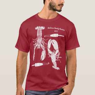 Lobster and Wooden Fishing Buoys Custom Message T-Shirt