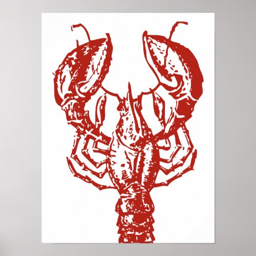 Lobster Art King of Seafood Gifts Poster