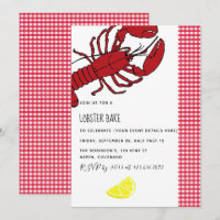 Lobster Bake/Boil Party customized invitation