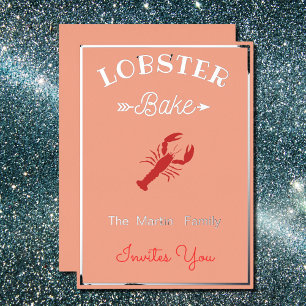 Lobster Bake -  retro typography Foil Invitation