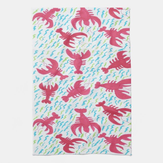 Lobster Bay Kitchen Towel (Vertical)
