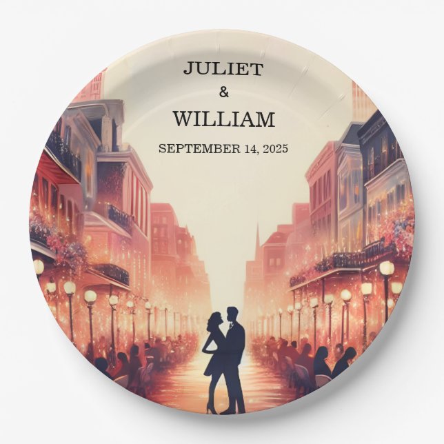 Lobster Beach Ocean Summer New Orleans Wedding Paper Plates (Front)