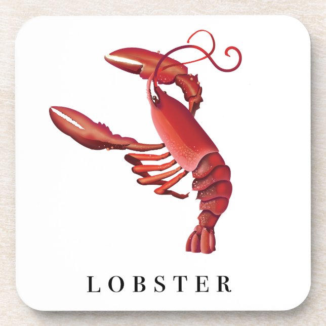 Lobster Beverage Coaster (Front)