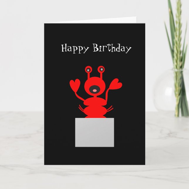 Lobster Birthday Card! Stay Out of Hot Water Card (Front)