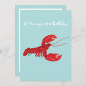 Lobster Birthday Party Invitation (Front/Back)