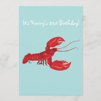 Lobster Birthday Party Invitation