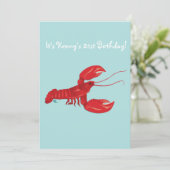 Lobster Birthday Party Invitation (Standing Front)