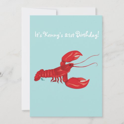 Lobster Birthday Party Invitation