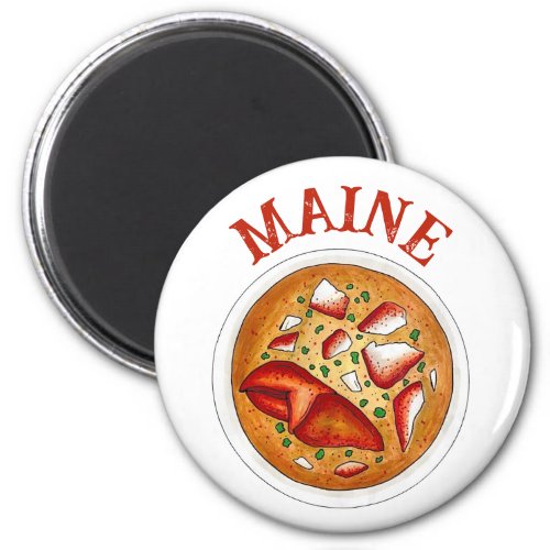 Lobster Bisque Soup Seafood Food Cooking Maine ME Magnet